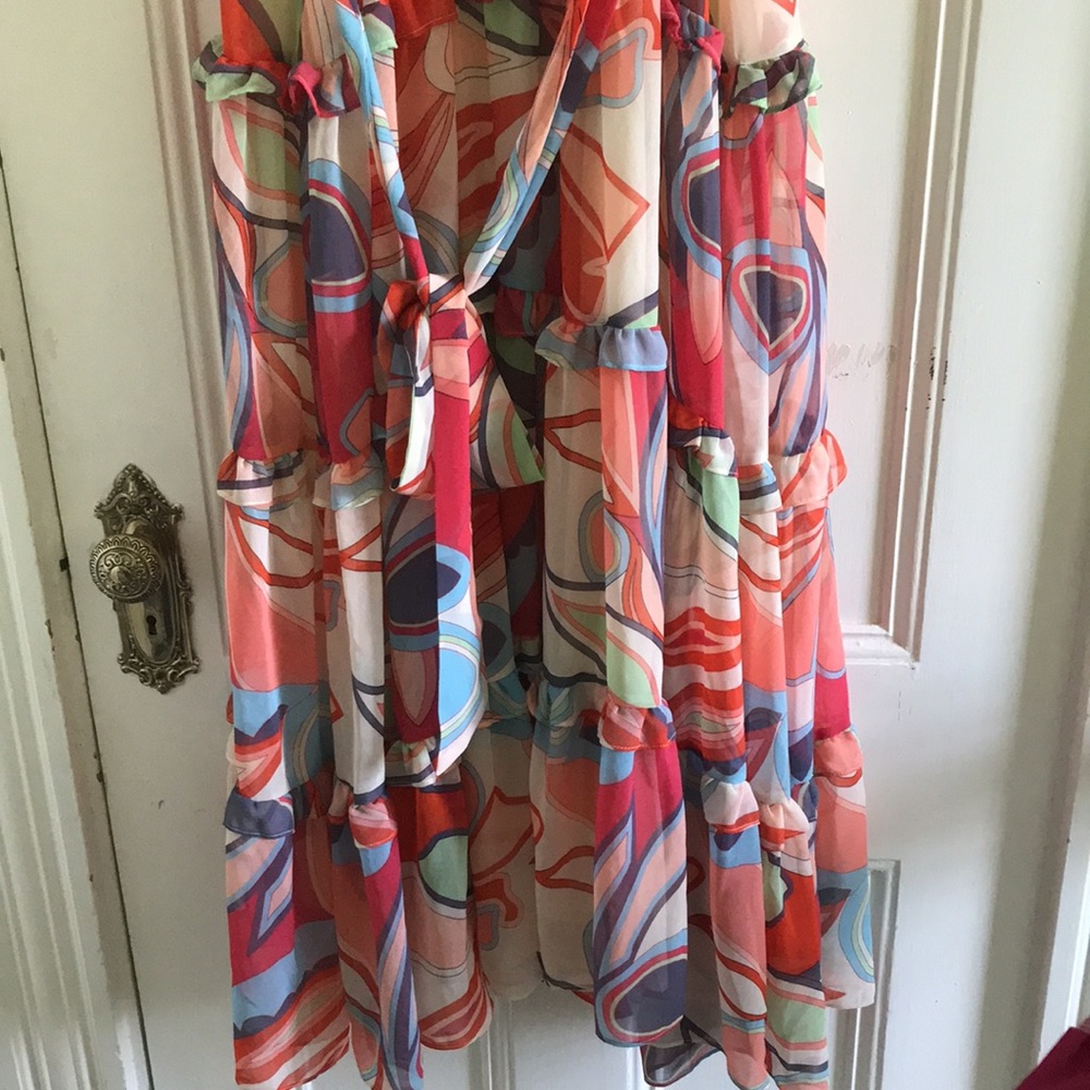 NWT Alexis multicolored dress tiered floral print. Perfect for summer wedding. - Picture 4 of 4